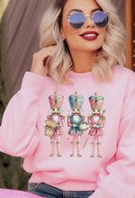 Load image into Gallery viewer, Faux Glitter Nutcracker Trio