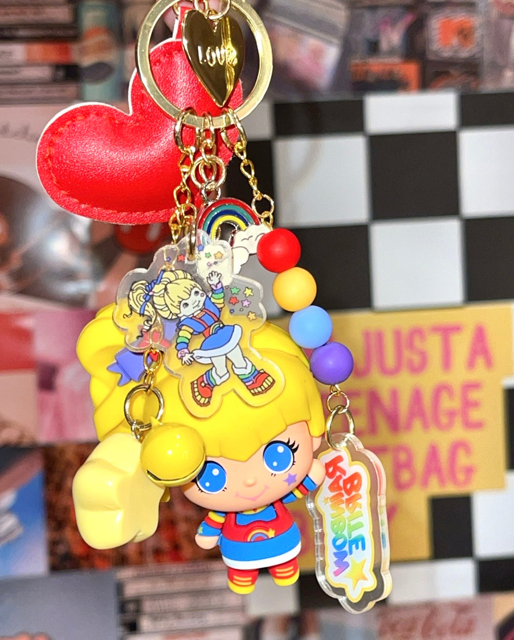 Rainbow Girl Bag Keychain