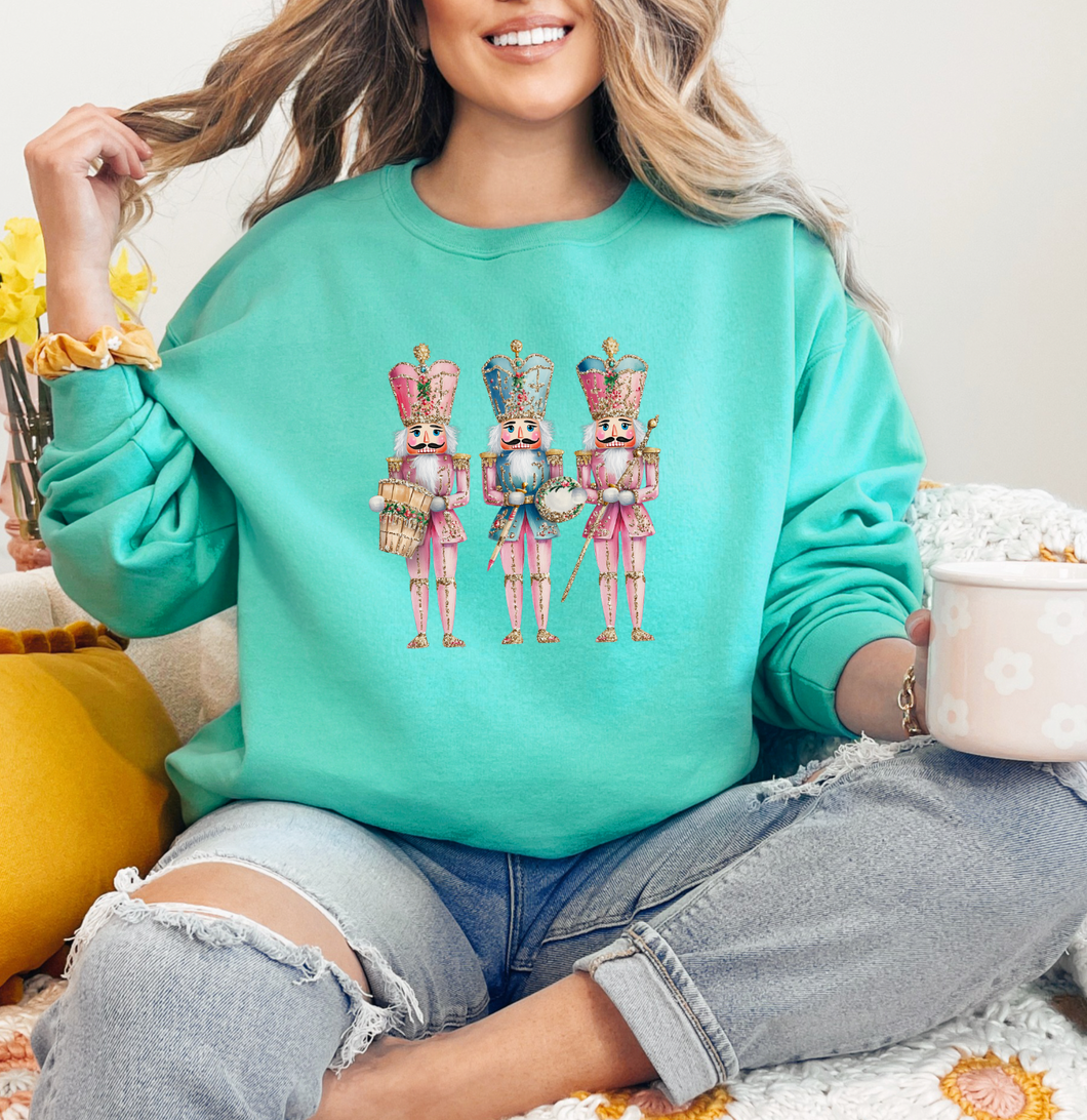 Faux Glitter Nutcracker Trio